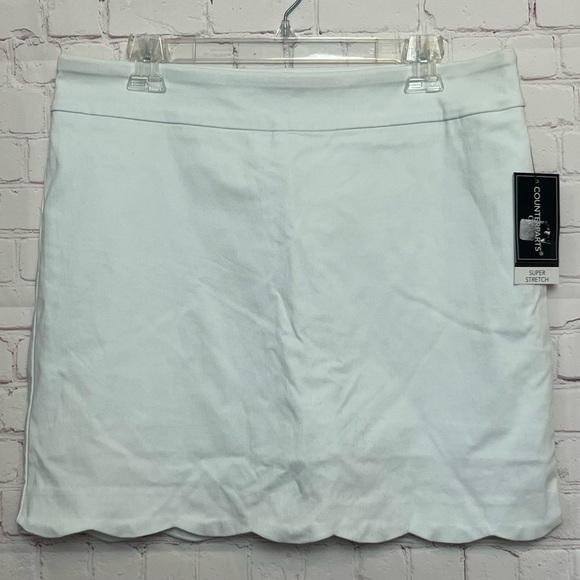 Counterparts White Scalloped Skort - Picture 1 of 11